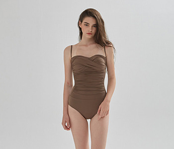 corset onepiece swimsuit (cocoa) 코르셋 원피스 스윔수트 (코코아)